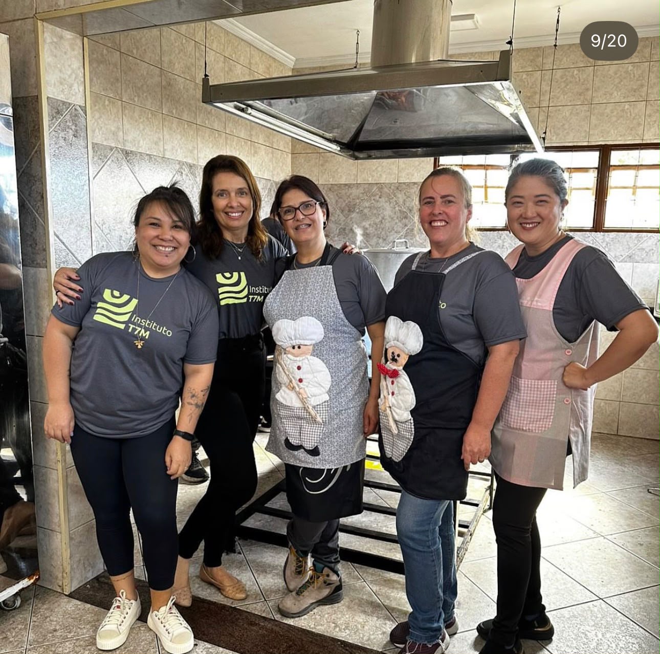 Voluntárias da cozinha solidária do Instituto T7M