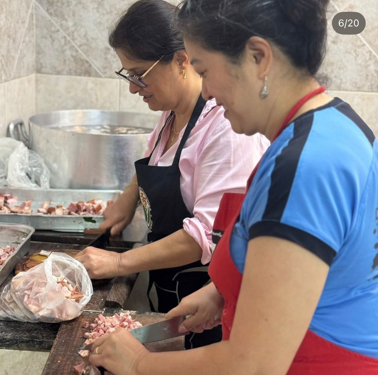 Preparo de alimentos na ação comunitária